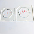 Hexagon Honeycomb Cutting Board Charcuterie Handle Template Acrylic 2"