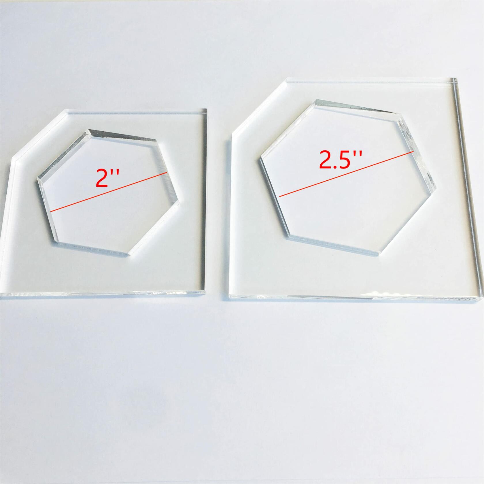 Hexagon Honeycomb Cutting Board Charcuterie Handle Template Acrylic 2"