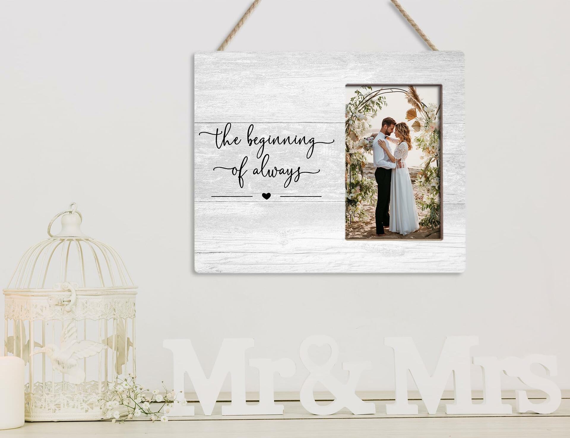 Orchroma Engagement Picture Frame Rustic Black 8x10 The Beginning of Always
