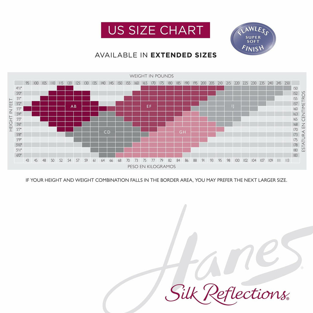 Hanes Silk Reflections Control Top Sheer Pantyhose Reinforced Toe Natural IJ