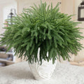 JDKPK 12 Pcs Norfolk Pine Branch 18" Artificial Greenery Green