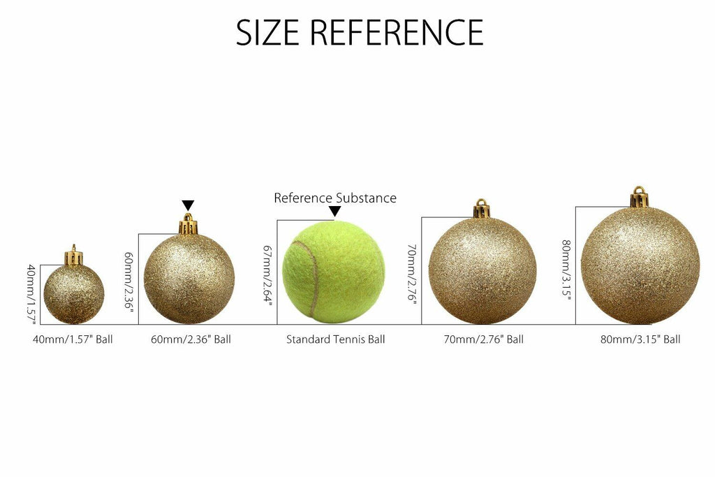 Sea Team 60mm Rose Gold Painted Sparkling Christmas Ornaments Balls 30pcs