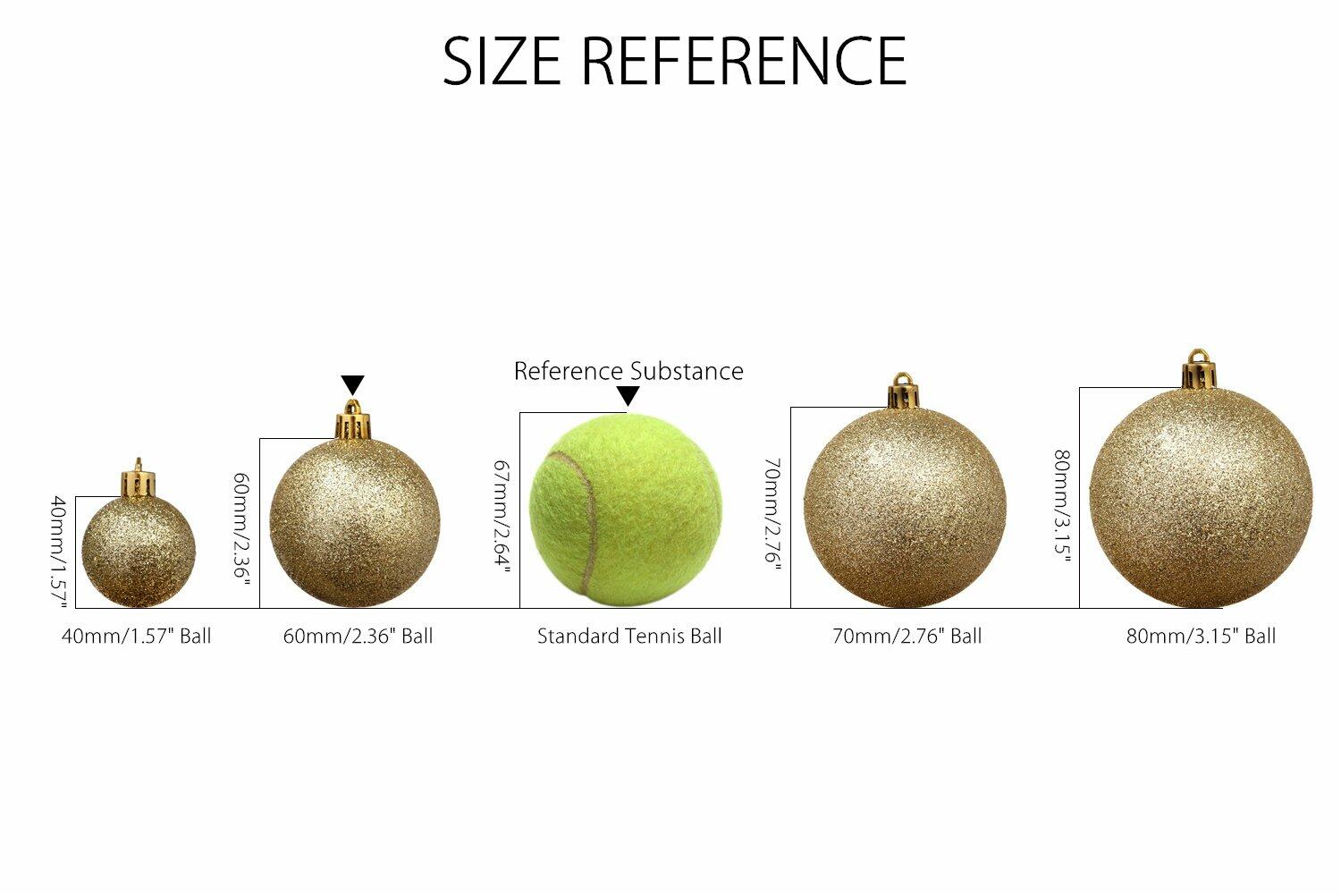 Sea Team 60mm Rose Gold Painted Sparkling Christmas Ornaments Balls 30pcs