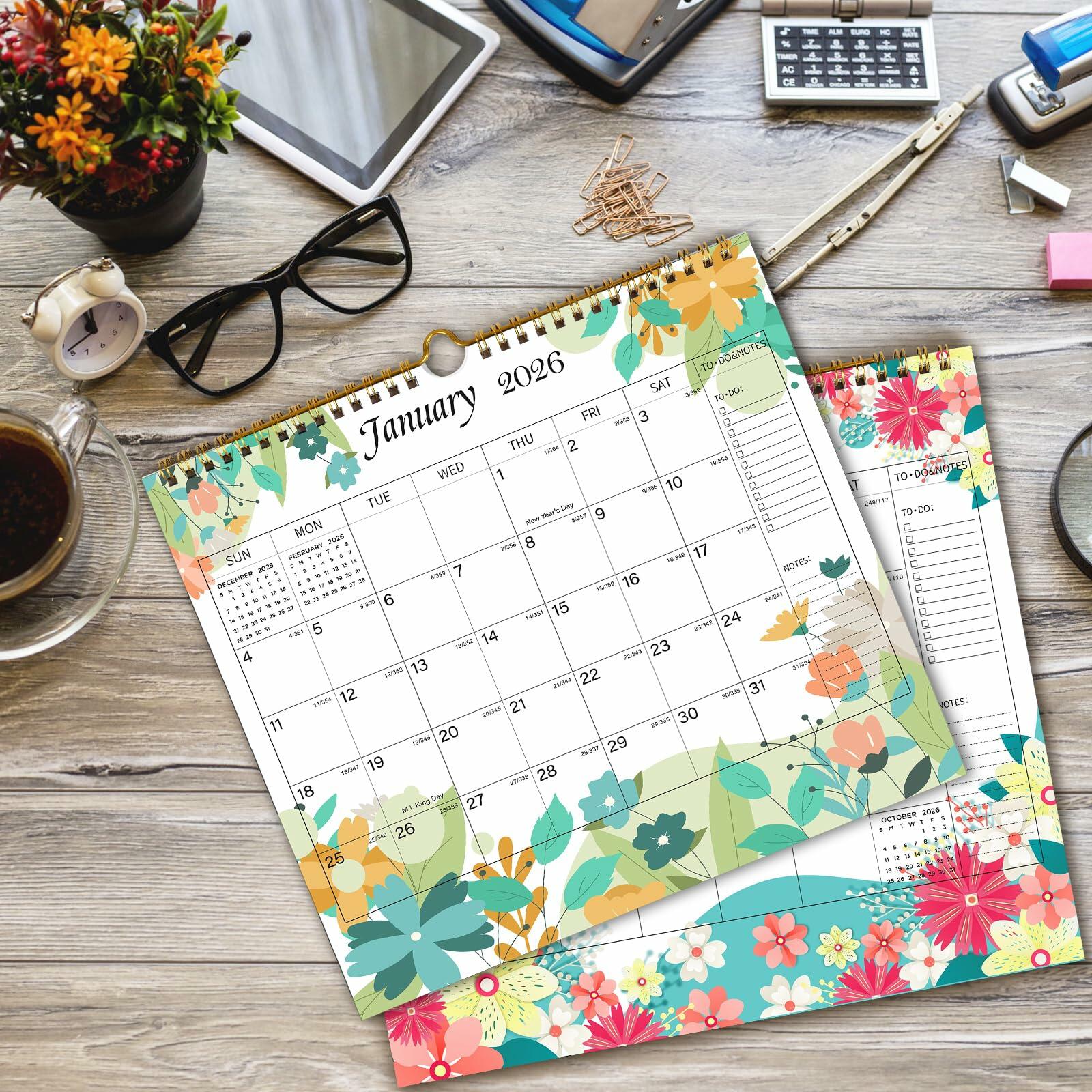 Lbylyhxc 2026 Wall Calendar 18 Months Jul 2025-Dec 2026 14.7x11.5 Inches