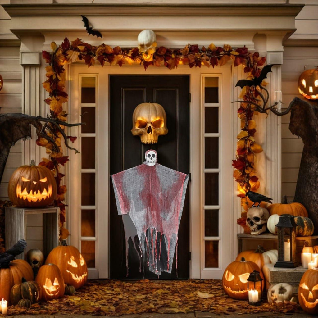 STOBAZA 33.4" LED Hanging Ghosts Halloween Decorations Grim Reaper