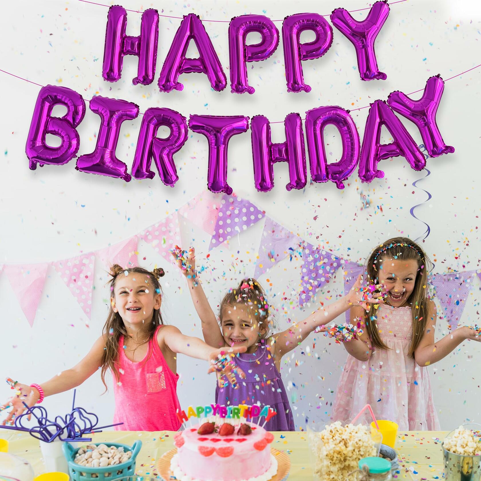 HOUSE OF PARTY Happy Birthday Balloon 16in Hot Pink Mylar Foil