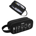 HESTECH Electronic Organizer Travel Cable Case Double Layer Medium Black 9x4x3.5