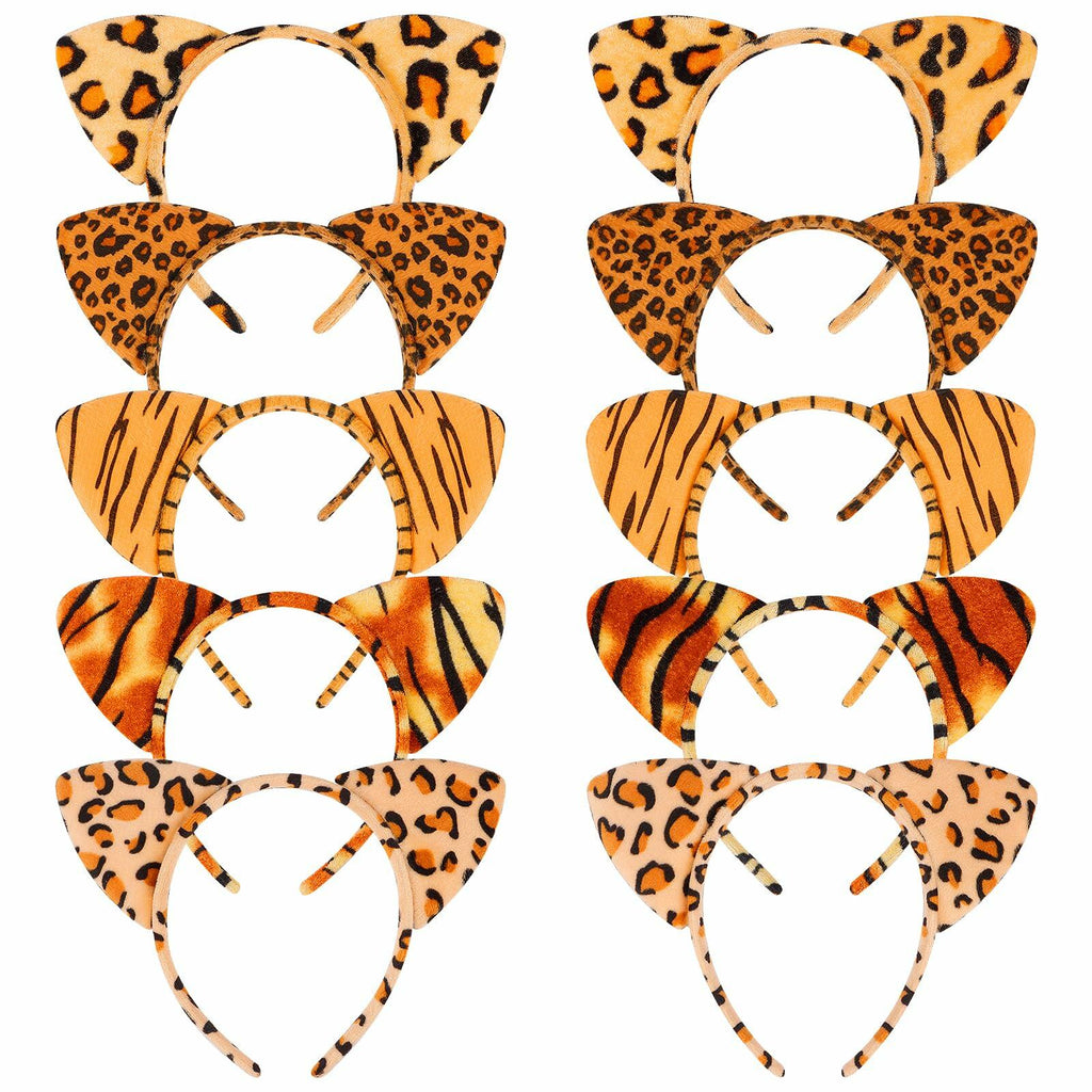 Aprince Cheetah Leopard Cat Ears Headband Color 04 1 Count Women Halloween