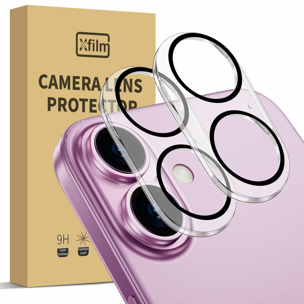 Xfilm iPhone 16 & 16 Plus Camera Lens Protector 9H Tempered Glass Cover