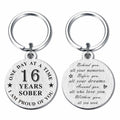 Alotozo 16 Year Sobriety Keychain AA Recovery Gift Men Women