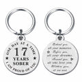 Alotozo 17 Year Sobriety Keychain AA Recovery Gift Men Women