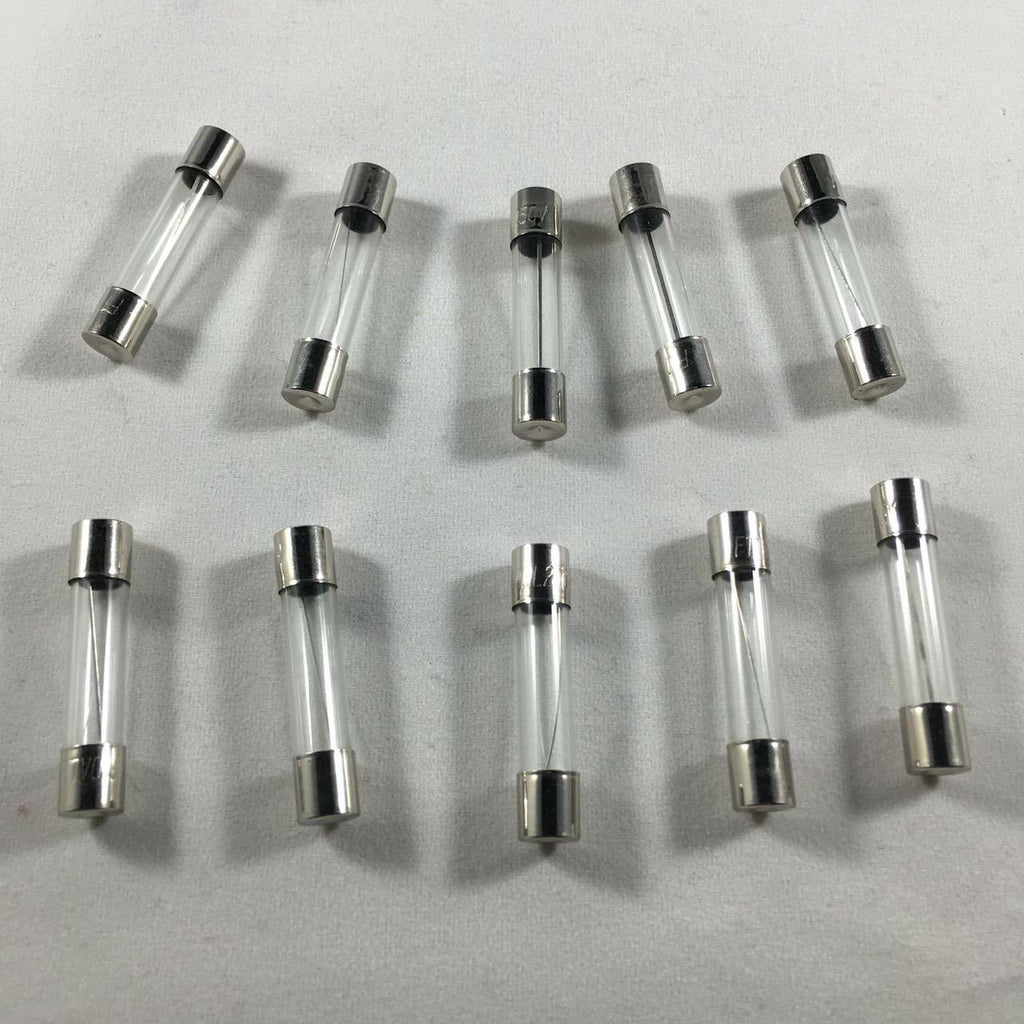 COMPSTUDIO 10Pcs 0.5A 250V Fast Blow Glass Fuse 6x30mm
