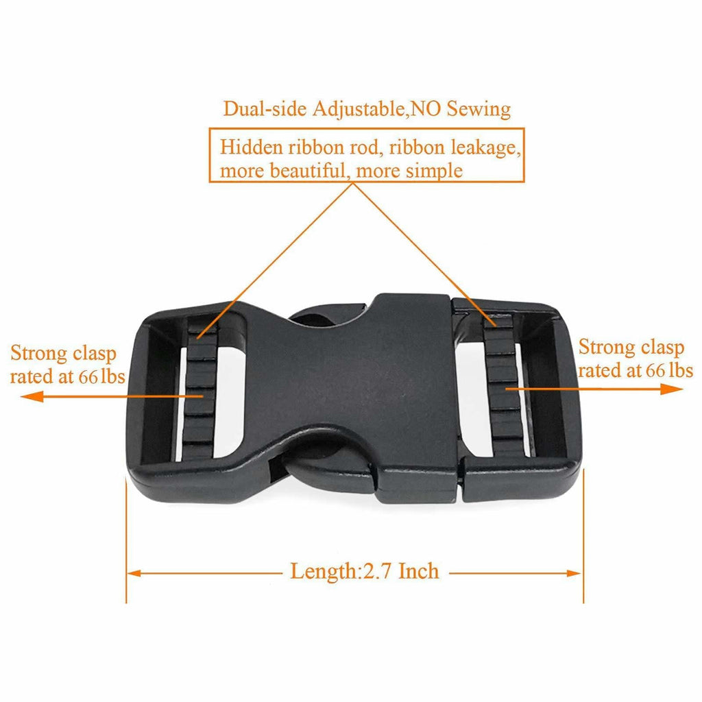 VTACOUTV 1-inch Nylon Webbing Quick Side Release Buckle Khaki