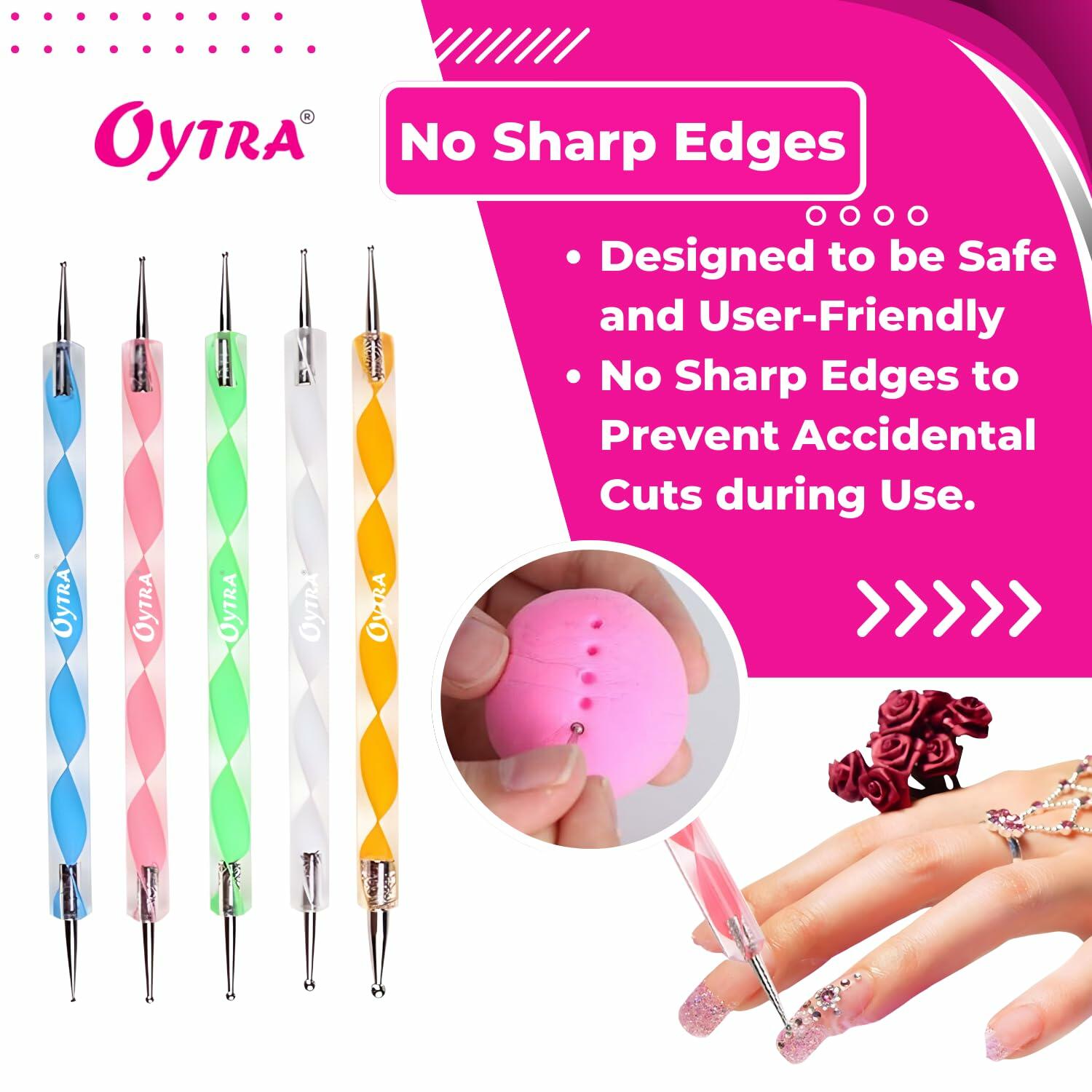 Oytra Dotting Tool Set 9 Pcs Embossing Stylus for Clay Pottery Ceramic