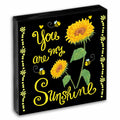 Crizaor You Are My Sunshine Inspirational Acrylic Keychain Black