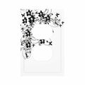 sptvan Black Flower Butterfly 1 Gang Duplex Wall Plate Outlet Cover 5x3 IN