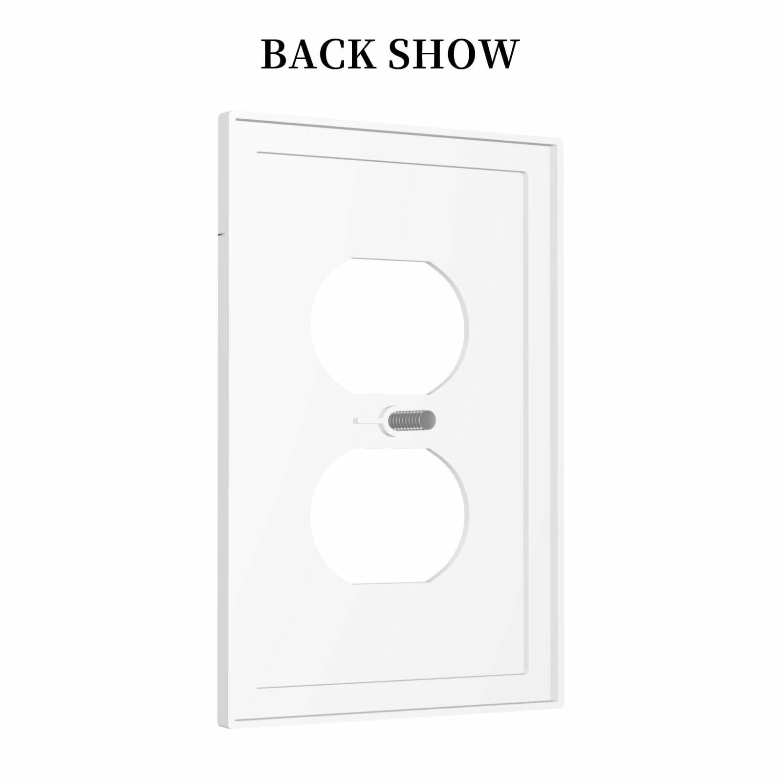 sptvan Black Flower Butterfly 1 Gang Duplex Wall Plate Outlet Cover 5x3 IN