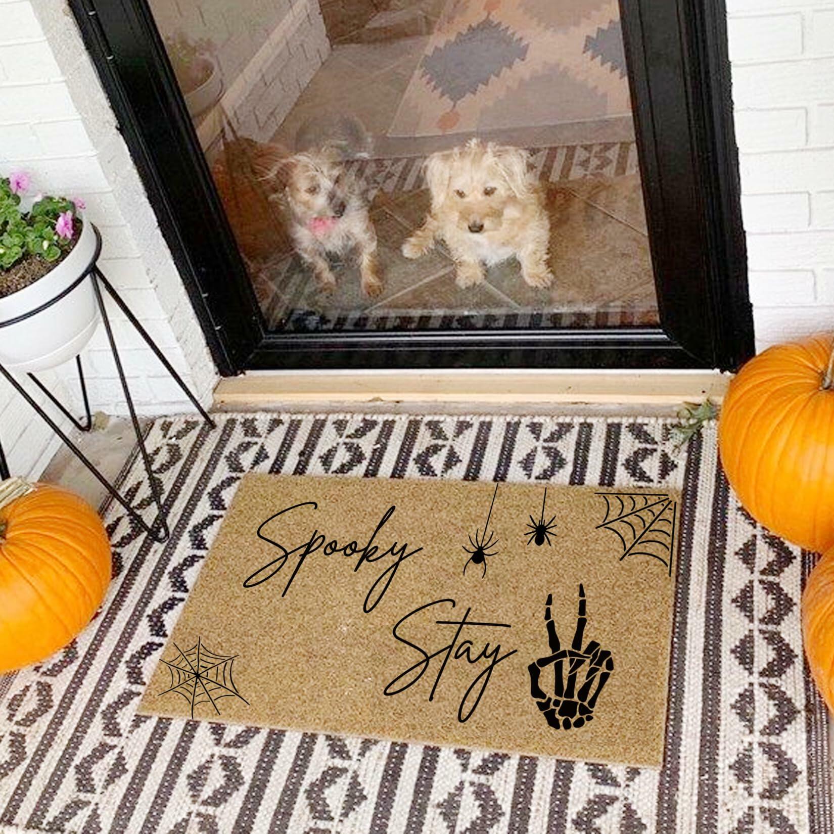 Yhliua Large Halloween Door Mat Stencil Ghost Template Reusable Craft Art