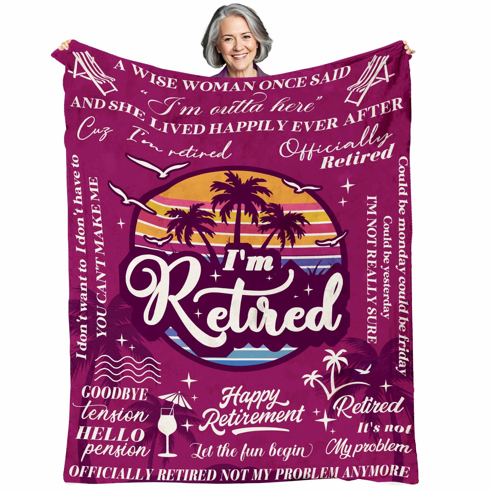 HEIFAM Retirement Blanket 60x80 for Women Nurse Friend 2025