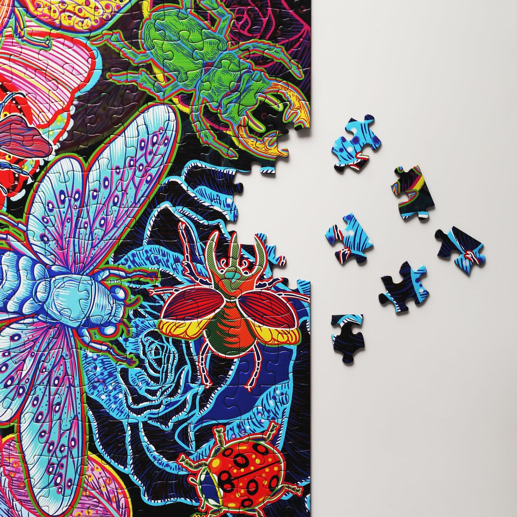 Graphinee 1000pcs Insects Garden Jigsaw Puzzle Colorful Family Game