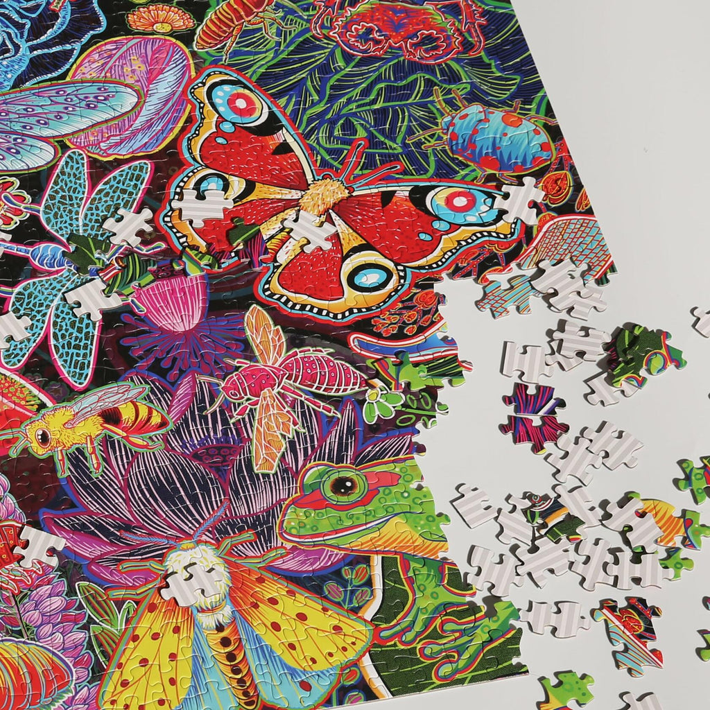 Graphinee 1000pcs Insects Garden Jigsaw Puzzle Colorful Family Game