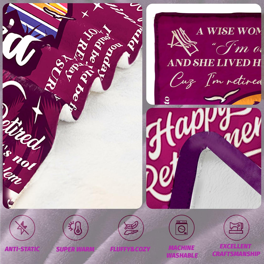 HEIFAM Retirement Blanket 60x80 for Women Nurse Friend 2025