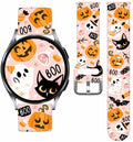 Vieeki Halloween Pumpkin Silicone Watch Band Samsung Galaxy 40-46mm Pink 20mm