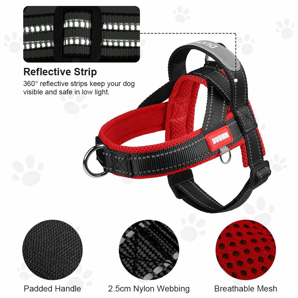 Kumihigh Yellow Dog No Pull Padded Escape Proof Harness XL Vibrant Color