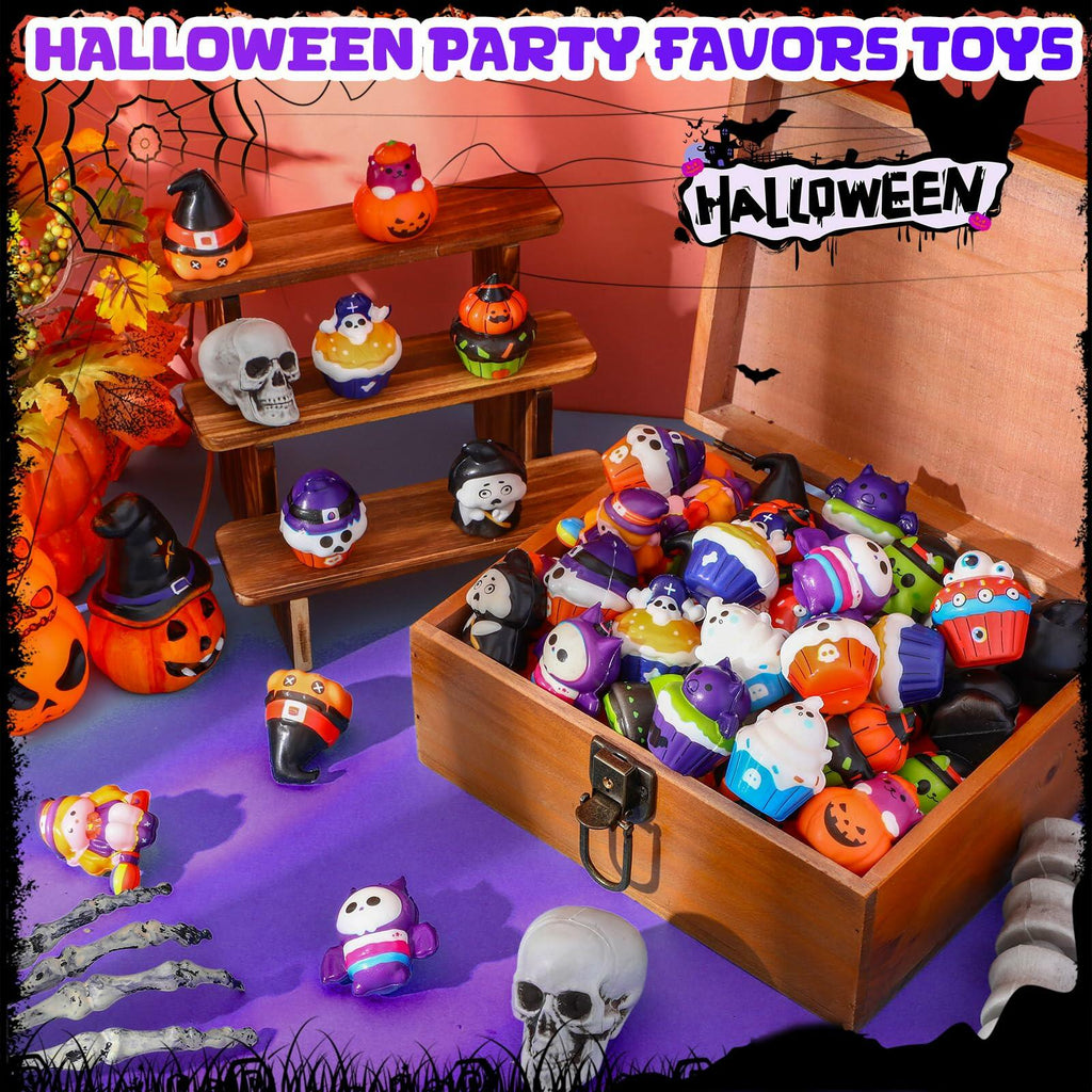 Halloscume Halloween Squeeze Toys 48 Pack Soft Slow Rising Ghost PU