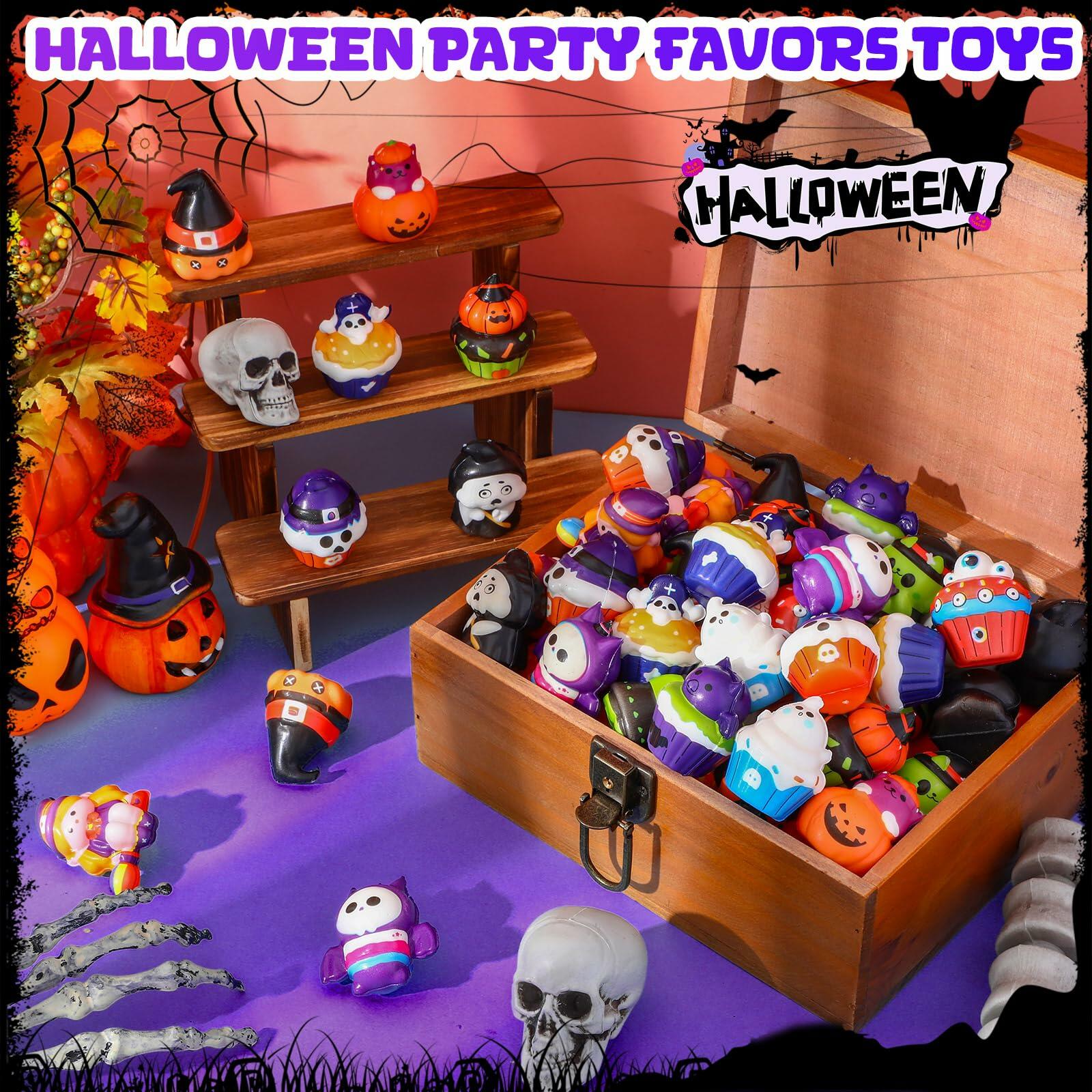 Halloscume Halloween Squeeze Toys 48 Pack Soft Slow Rising Ghost PU