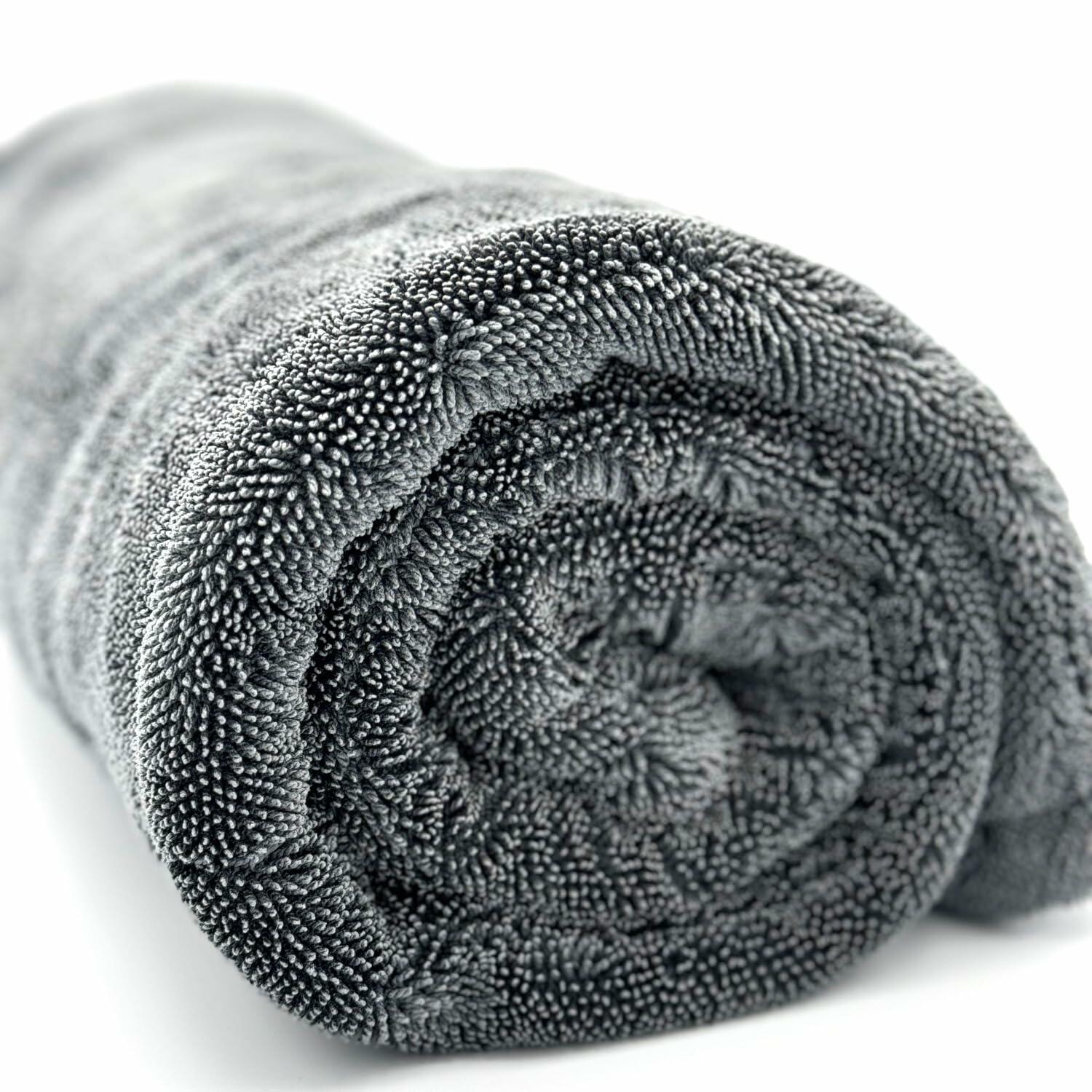 GW WUNDERGOODS Microfiber Towels Car Detail 1400 GSM Gray 20x24