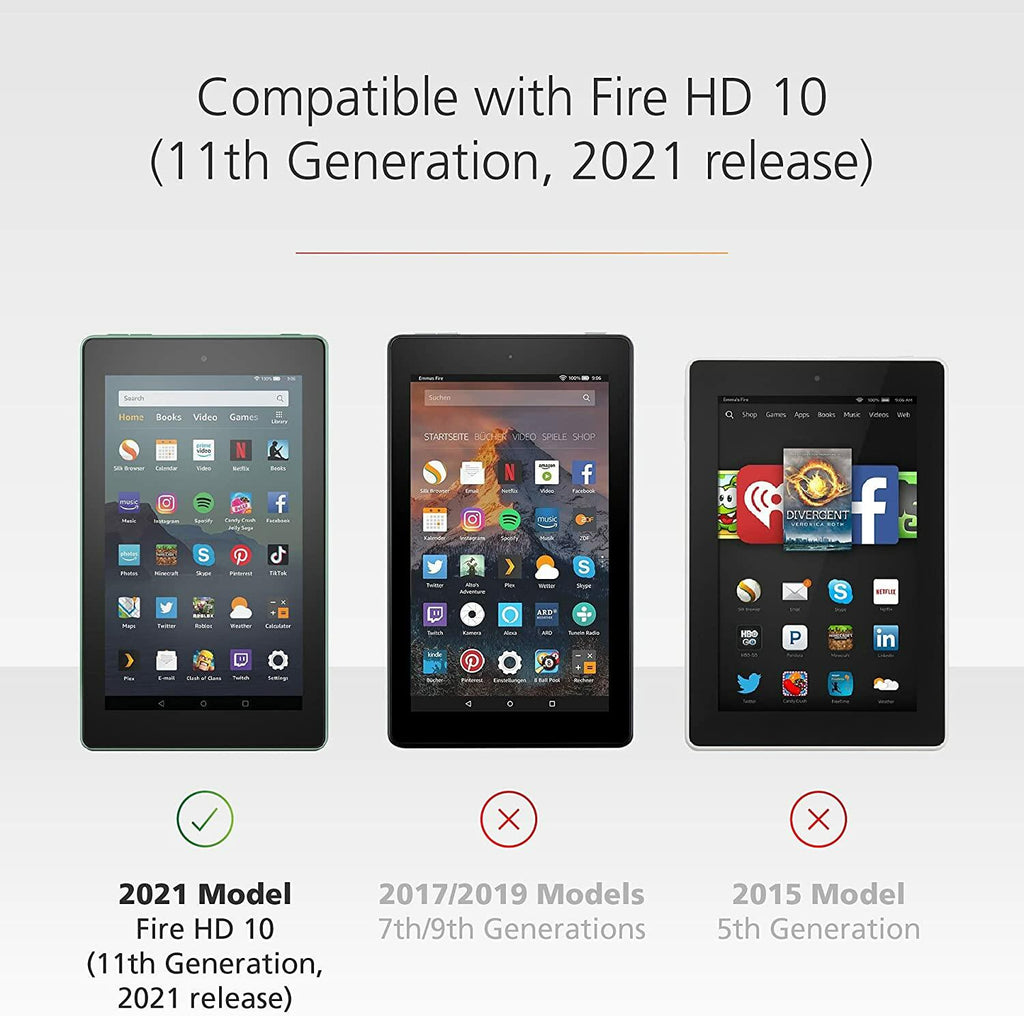 Mission Cables Glass Screen Protector for Amazon Fire HD 10 Tablet 2021 Clear