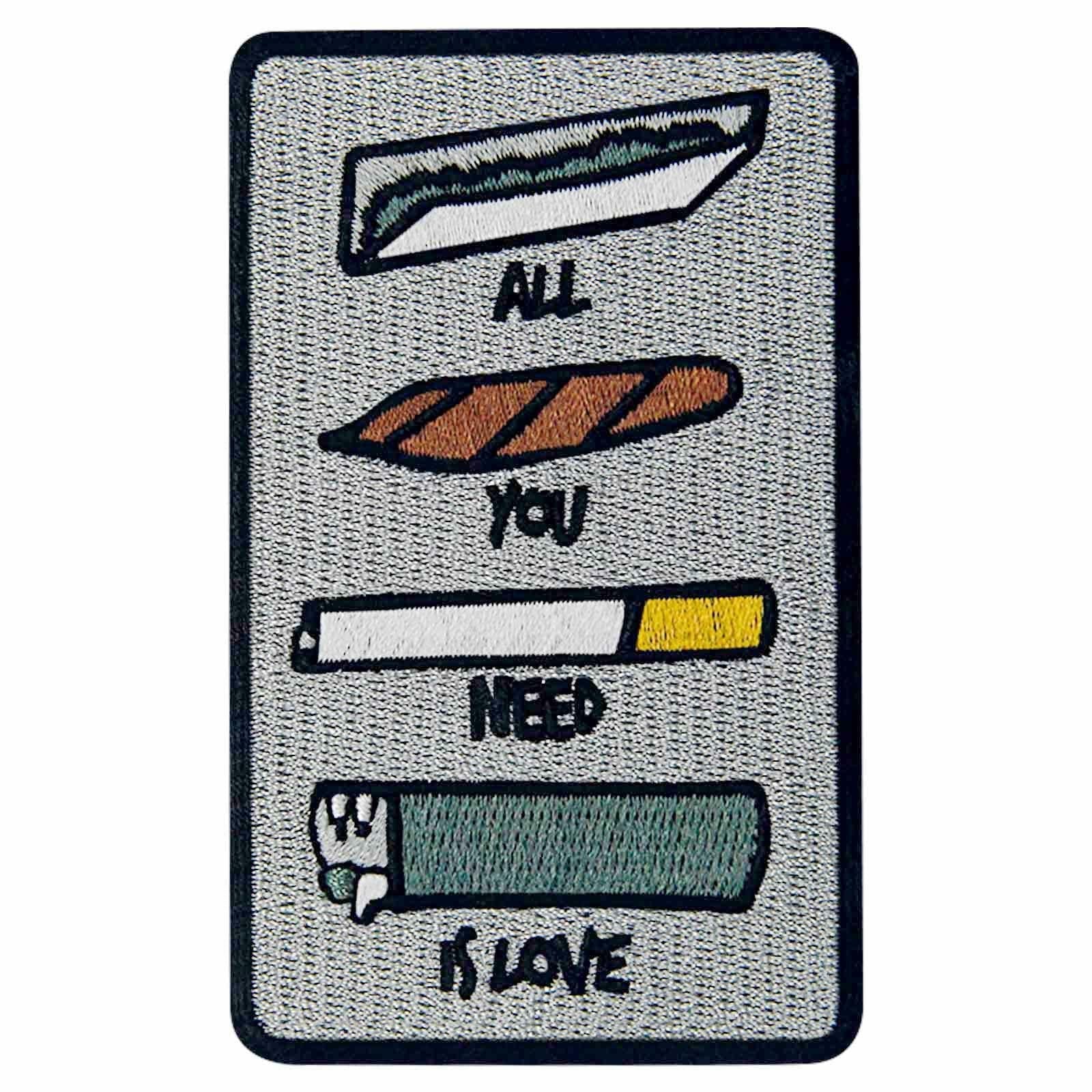 ZEGINs All You Need is Love Embroidered Patch Iron-On Sew-On Badge