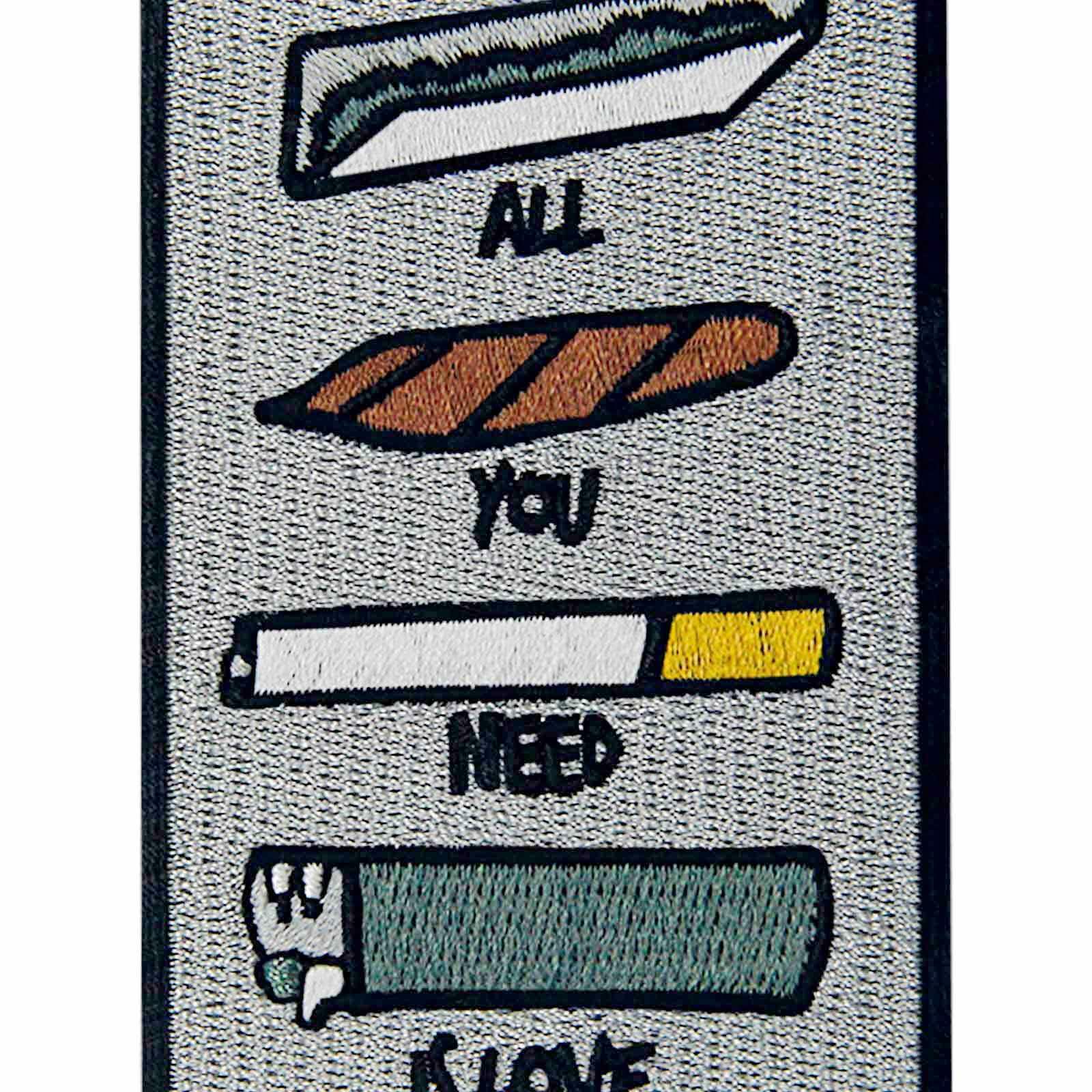 ZEGINs All You Need is Love Embroidered Patch Iron-On Sew-On Badge