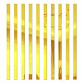 YSSZAM Mirror Wall Stickers Striped Design Acrylic Tiles 5x20cm Gold 10 Pcs