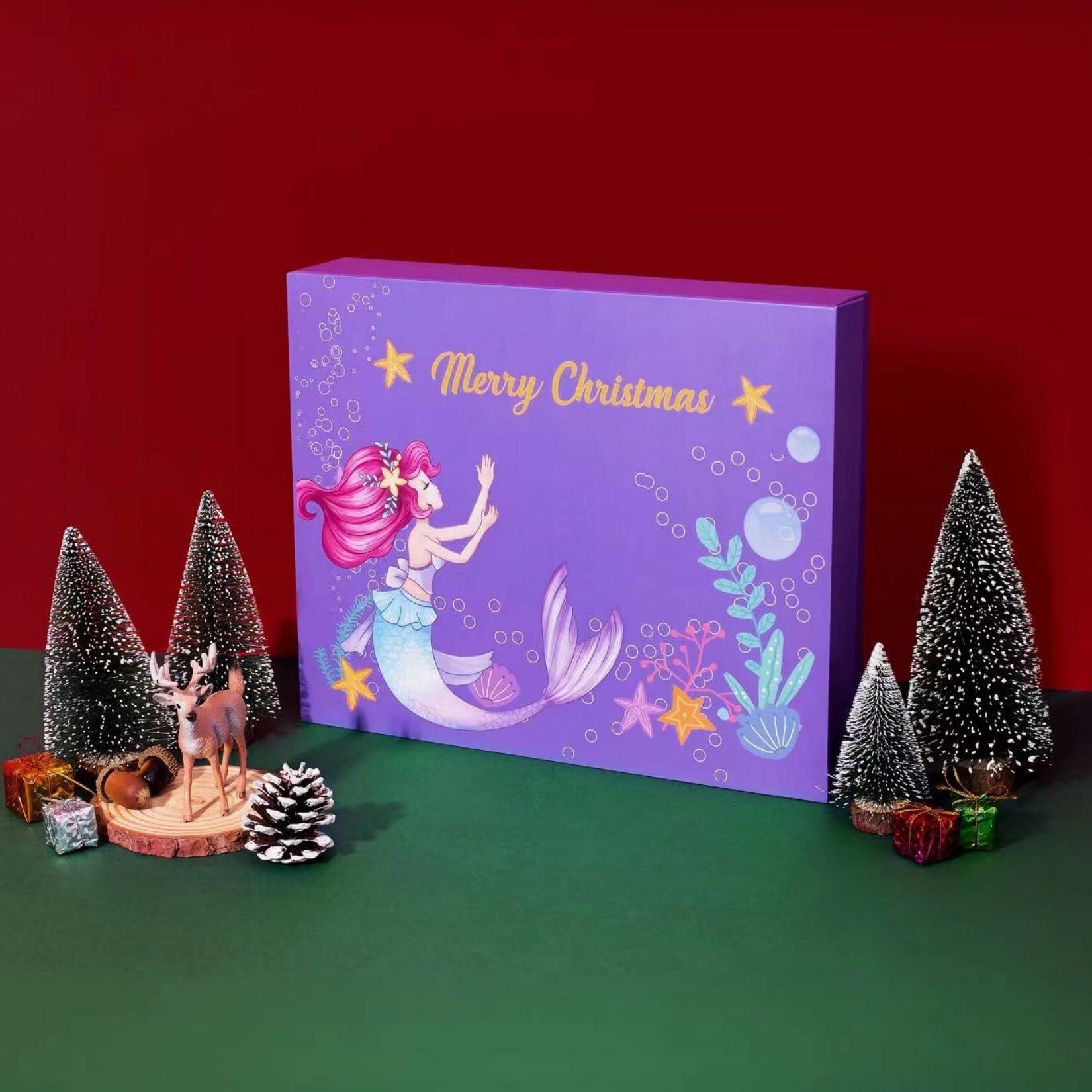 VENUSFIT Advent Calendar 2025 Girls 24 Days Christmas Mermaid Gift Box