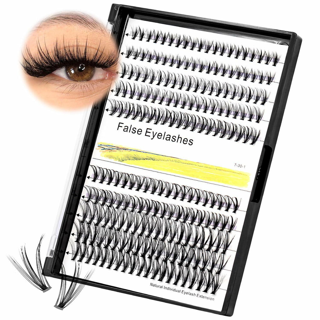 Hannahool Large Tray 200Pcs 0.07mm Mixed 9-11-13-15mm 3D Volume Eyelashes