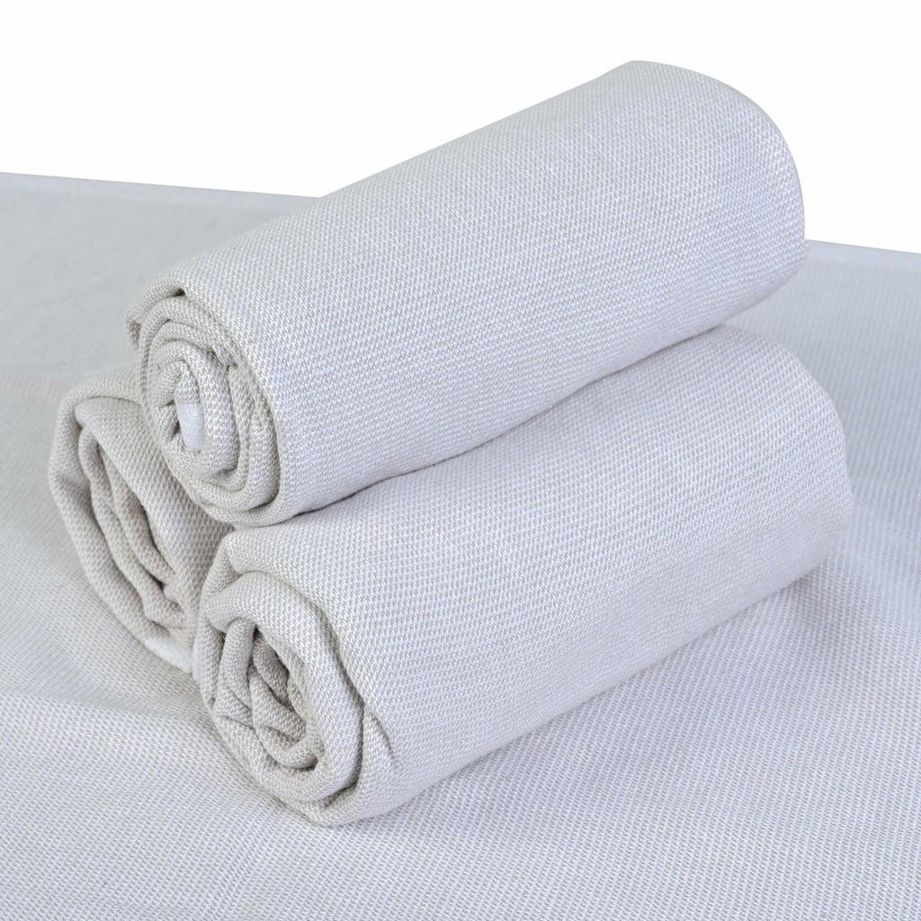 Yourtablecloth Cotton Kitchen Dishtowel Set 18x28 Light Green 5 Pack