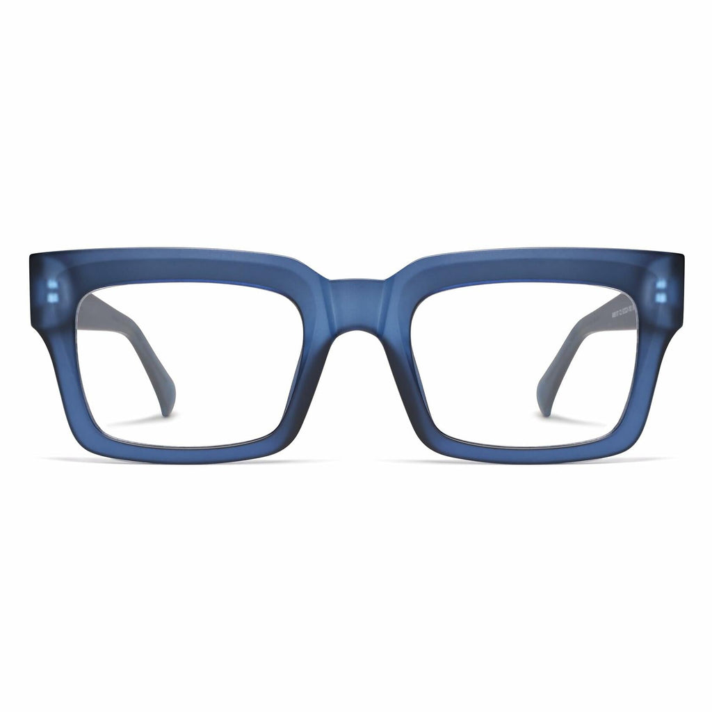 AMOMOMA Retro Square Blue Light Blocking Reading Glasses TR90 1.5 Strength