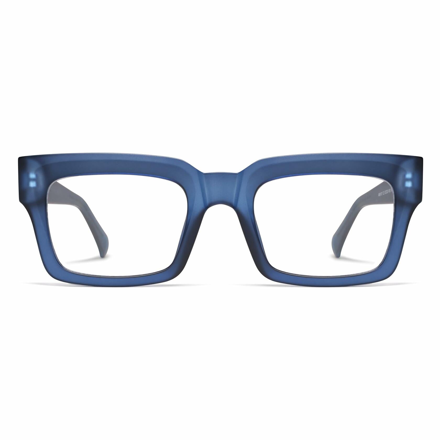 AMOMOMA Retro Square Blue Light Blocking Reading Glasses TR90 1.5 Strength