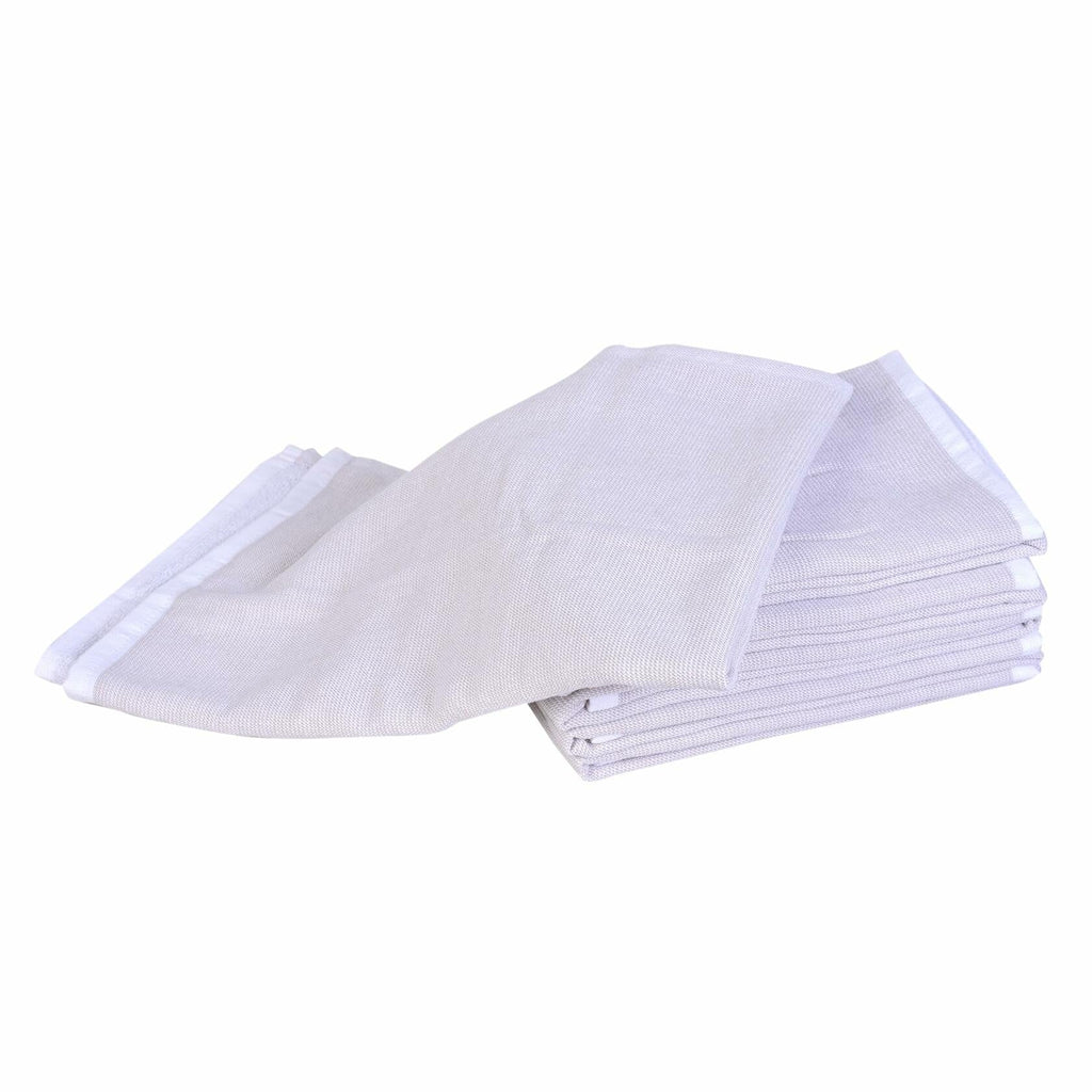 Yourtablecloth Cotton Kitchen Dishtowel Set 18x28 Light Green 5 Pack
