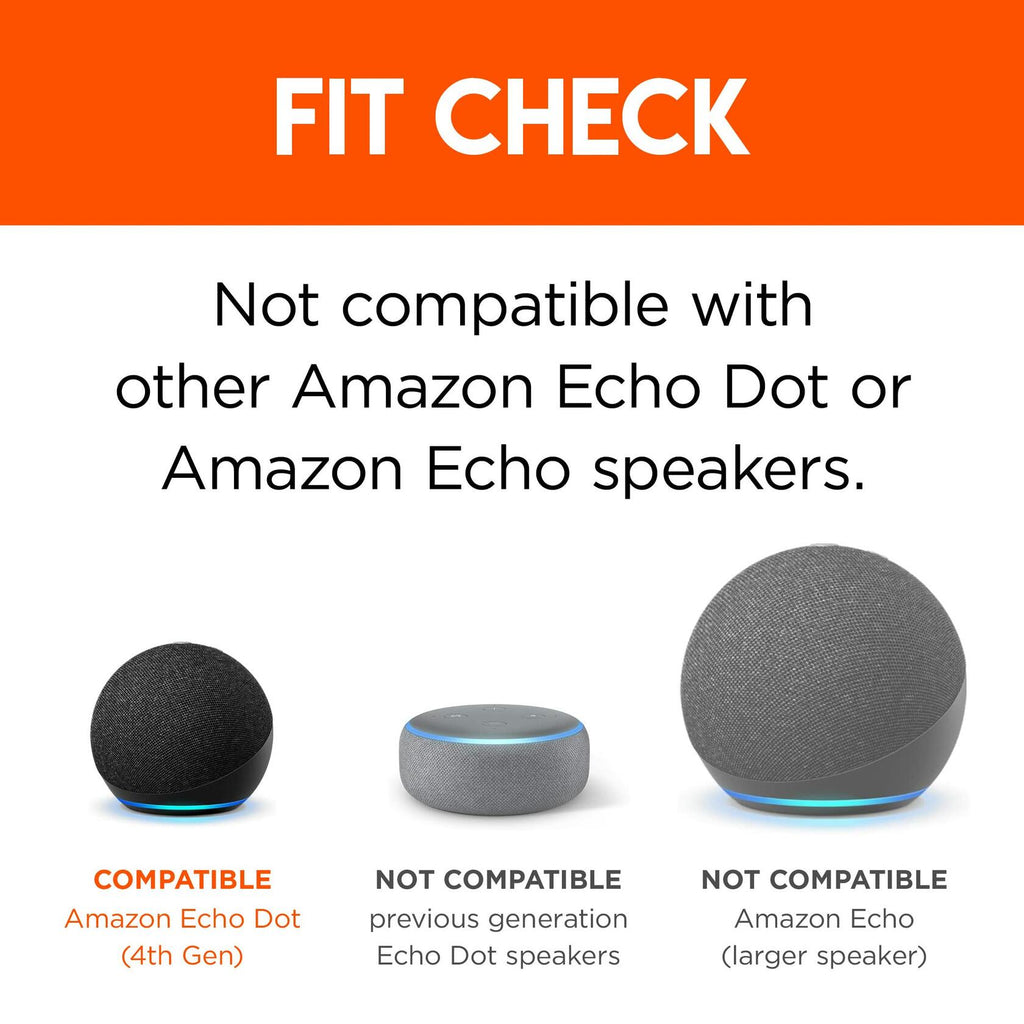 EchoGear Wall Mount for Amazon Echo Dot 4th Gen White EGMA-EDM3l2-W2