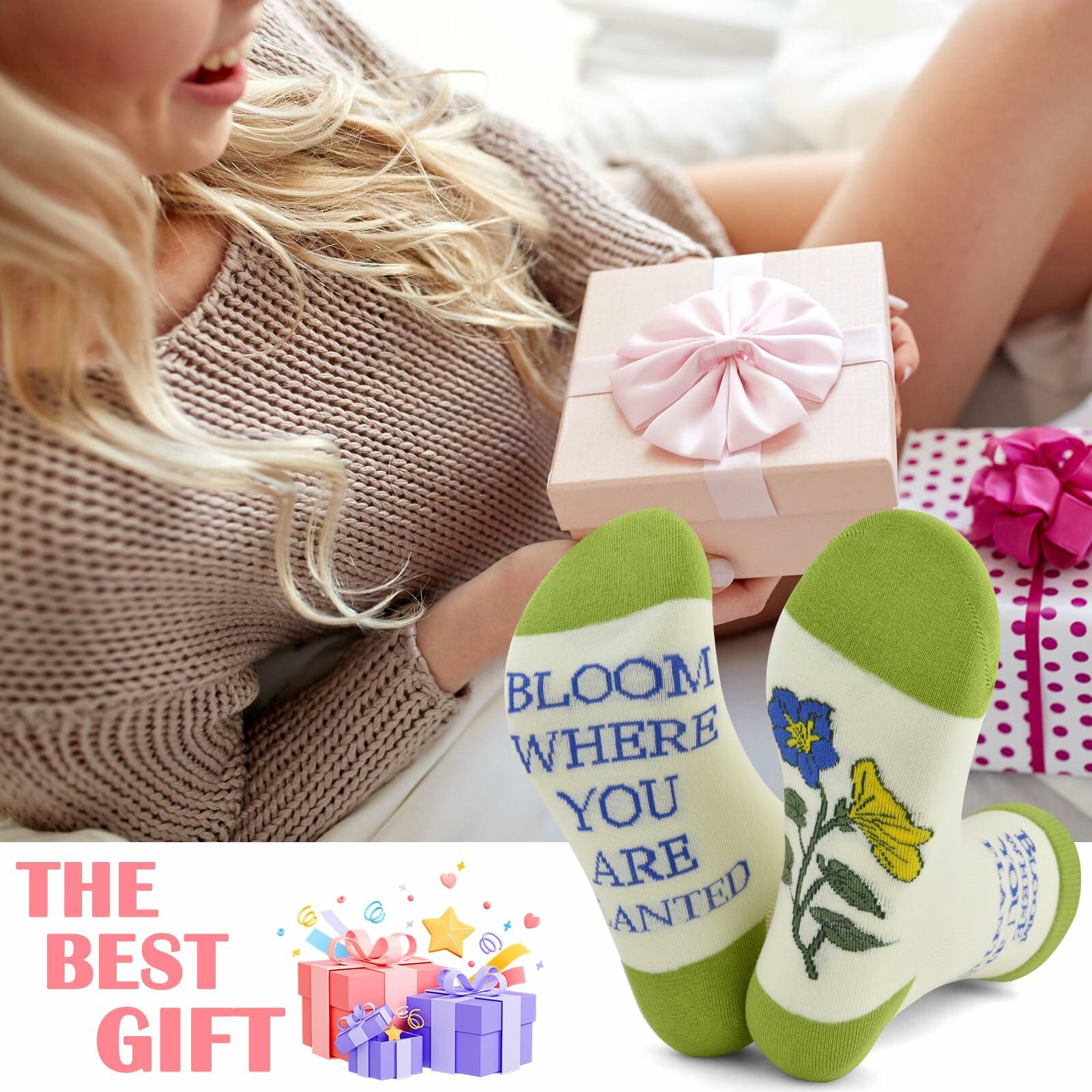 Kissoo 18th Birthday Socks for Girls Flower Cartoon Nylon One Size