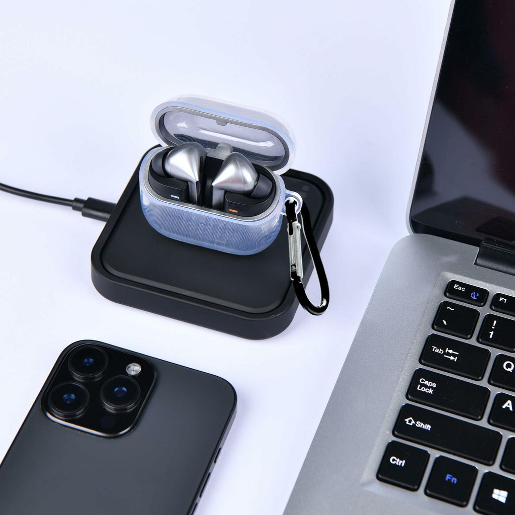 Vivekafio Compatible Galaxy Buds Pro 3 Case Cover Shockproof Black