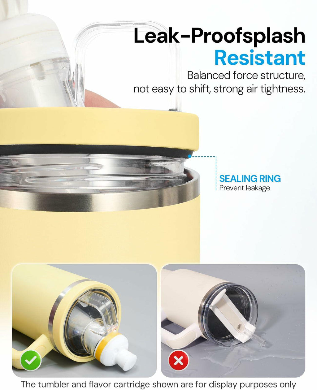 YETARAN Tumbler Adapter for Stanley Quencher H2.0 40oz 64oz Leak Proof