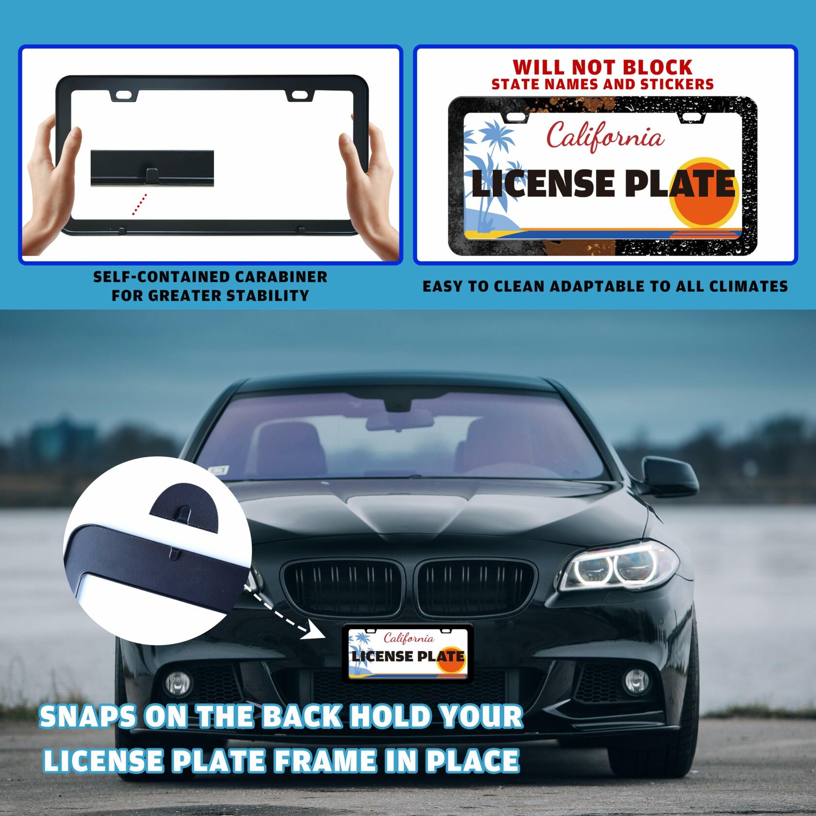 I'd Rather Be Watching Anime License Plate Frame Funny Stainless Steel