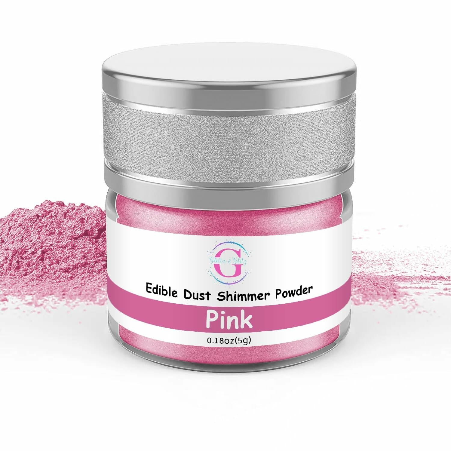 Glitter & Glitz Edible Drink Glitter Luster Dust Pink 5g Cocktail Baking