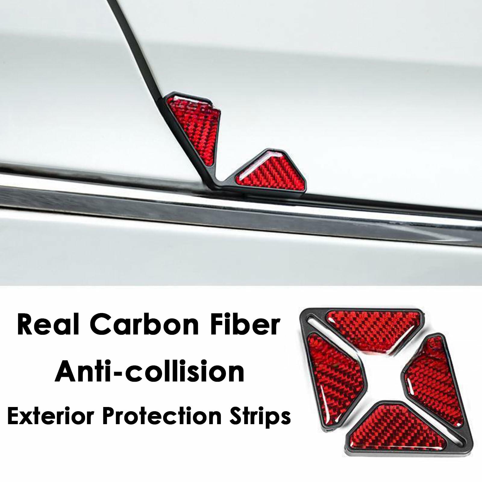 Carbon Fiber Car Door Corner Anti-Collision Strips 2 Pack for Mustang Mach-E