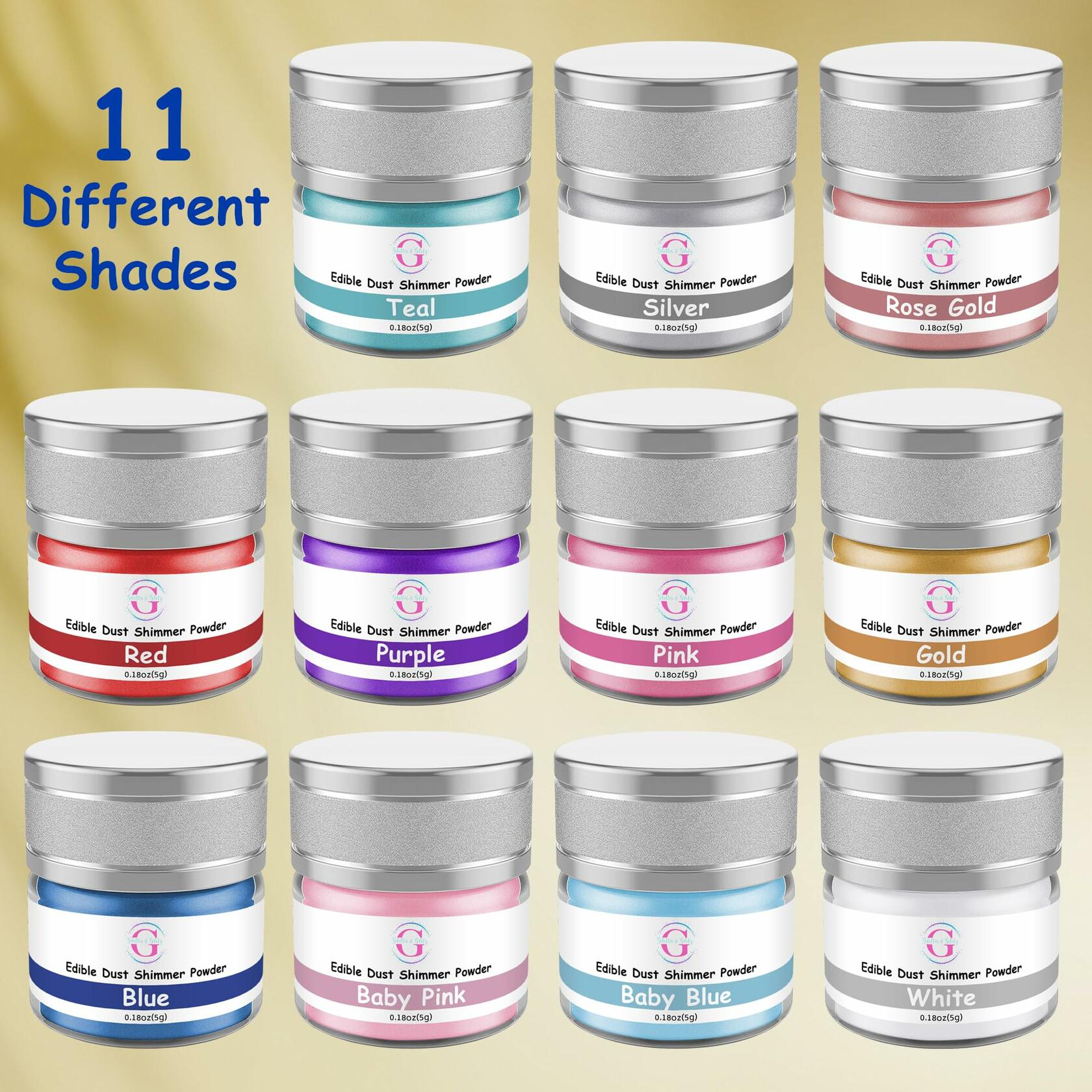 Glitter & Glitz Edible Drink Glitter Luster Dust Pink 5g Cocktail Baking