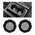 Dickno Car Cup Holder Inserts 2 Pack 2.75in Carbon Fiber Non Slip Silver